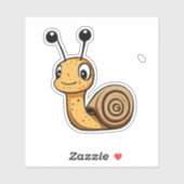 Schattigee slak cartoon sticker (Vel)