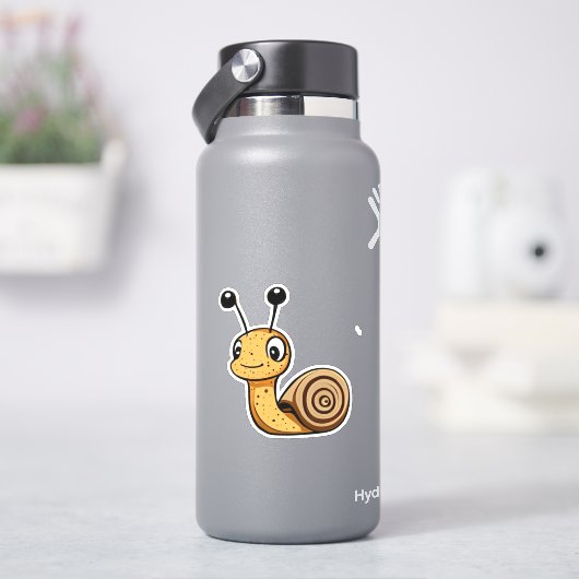 Schattigee slak cartoon sticker (HydroFlask)