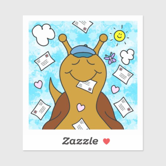 Schattigee slak die je hebt Mail Vinyl Sticker (Vel)