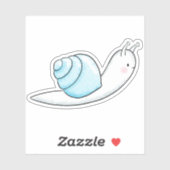 Schattigee slak doodle tekening sticker (Vel)