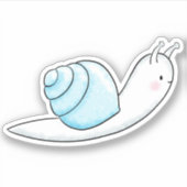 Schattigee slak doodle tekening sticker (Voorkant)
