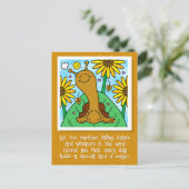 Schattigee slak Herfst zonnebloem tuin denken aan Briefkaart (Staand voorkant)