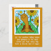 Schattigee slak Herfst zonnebloem tuin denken aan Briefkaart (Voorkant / Achterkant)