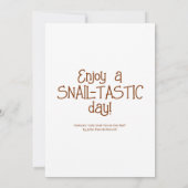 Schattigee slak je hebt mail begroeting kaart (Achterkant)