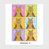 Schattigee slak Pop Art Bunny Ears Easter | vinyl Sticker (Vel)