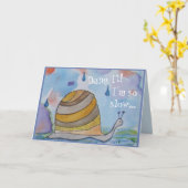 Schattigee slak Sorry dat ik te laat ben voor je v Kaart (Gele Bloem)