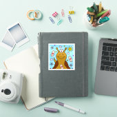 Schattigee slak wordt snel beter vinyl sticker (iPad Cover)
