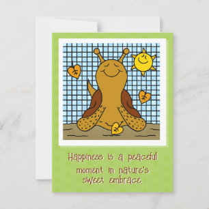 Schattigee slak zonneschijn en bladmozaïek Happy H Briefkaart