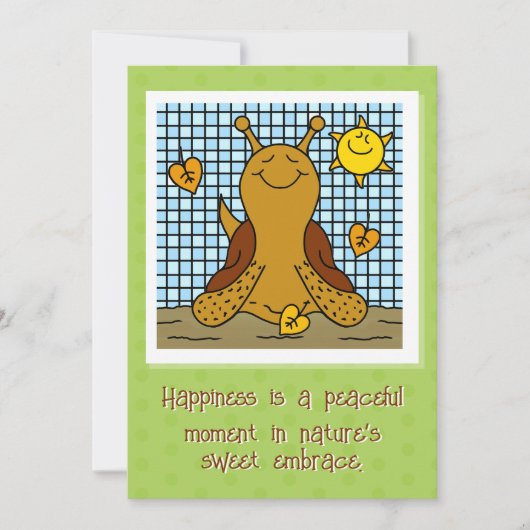 Schattigee slak zonneschijn en bladmozaïek Happy H Kaart (Voorkant)