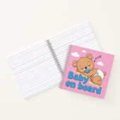 Schattigee slapende teddybeer Baby aan boord van d Notitieboek (Binnen)