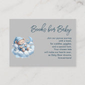 Schattigee slaperige beren jongensboeken voor baby informatiekaartje (Voorkant)