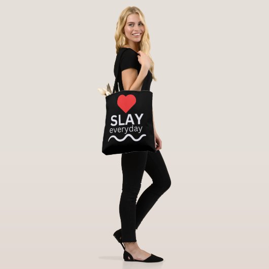 Schattigee Slay Canvas tas (Op model)