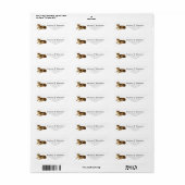Schattigee  Sleepy Nap Bruin en Witte Tabby Kat Etiket (Full Sheet)