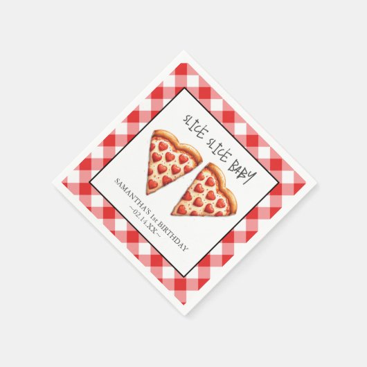 Schattigee Slice Baby Pizza Party Servetten (Hoek)