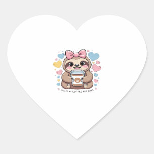 Schattigee Sloth Coffee Lover Shirt � Funny Fueled Hart Sticker