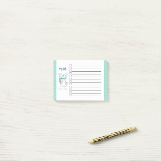 Schattigee Smart Hamster Blue To-Do Notes (Op bureau)