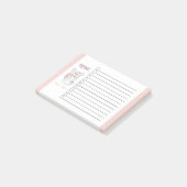 Schattigee Smart Hamster roze to-do noten Post-it® Notes (Schuin)