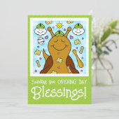 Schattigee Snail Baseball Blessings | groet Kaart (Staand voorkant)