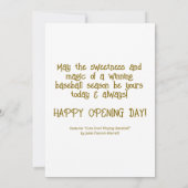 Schattigee Snail Baseball Blessings | groet Kaart (Achterkant)