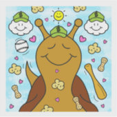 Schattigee Snail Baseball Blessings | vinyl Sticker (Voorkant)