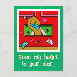 Schattigee Snail Christmas Mail Feestdagenkaart