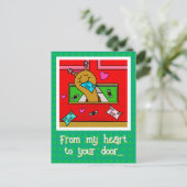 Schattigee Snail Christmas Mail Feestdagenkaart (Staand voorkant)