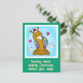 Schattigee Snail Disco Mail Kerstmis Feestdagenkaart (Staand voorkant)