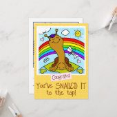 Schattigee Snail SNAILED IT Afstuderen Kleuren Kaart (Voorkant / Achterkant in situ)