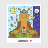 Schattigee Snail Zomer Zonnewende Fun Sticker (Vel)