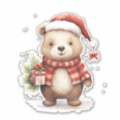 Schattigee sneeuw beer vinyl sticker (Voorkant)