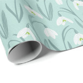 Schattigee sneeuwklokjes mint cadeaupapier (Rol Hoek)