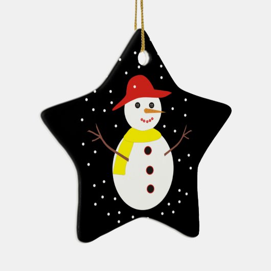 Schattigee sneeuwman aangepaste kerst ornament (Rechts)