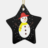 Schattigee sneeuwman aangepaste kerst ornament (Links)