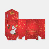 Schattigee Sneeuwman Favor Box Bedankdoosjes (Uitgevouwen)