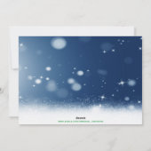 Schattigee sneeuwman fotokaart Vrolijk kerstfeest Feestdagenkaart (Achterkant)