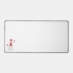 Schattigee Sneeuwman in Rode Pet Sjaal Mittens Bureaumat