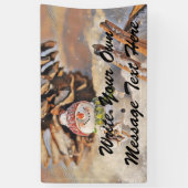 Schattigee sneeuwman in waterverf schilderij spandoek (Verticaal)