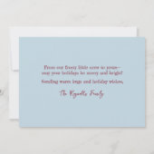 Schattigee Sneeuwman Kerst Flat Vakantie Kaart (Achterkant)