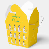 Schattigee sneeuwman met kous voor Kerstmis Bedankdoosjes (Geopend)