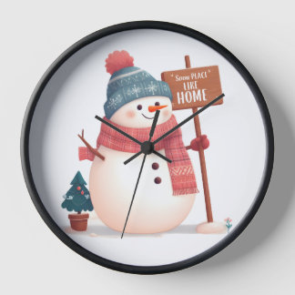 Schattigee sneeuwman, sneeuwplek als thuis