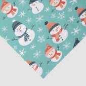 Schattigee Sneeuwman Sneeuwvlok Naadloze Patroon K Tissuepapier (Detail)
