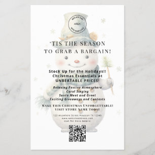 Schattigee Sneeuwman Store Kerstaanbiedingen QR-co Flyer