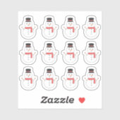 Schattigee Sneeuwman Winter Seizoen Kerstmis Bujo Sticker (Vel)