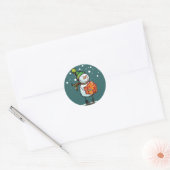 Schattigee sneeuwpop Kerst stickers (Envelop)