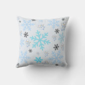 Schattigee sneeuwpoppen en sneeuwvlokken in lichtb kussen (Achterkant)