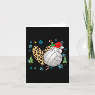 Schattigee Sneeuwvlok Kerst Volleybal Heartbeat Sa Kaart
