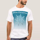 Schattigee sneeuwvlok met witte kersttekst t-shirt (Voorkant)