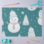 Schattigee Sneeuwvlokken Groene Kerst Tissuepapier (Craft)