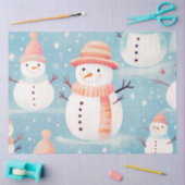 Schattigee Sneeuwvlokken IJsblauwe Kerst Tissuepapier (Craft)