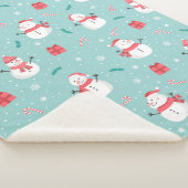 Schattigee snoepstokken en sneeuwpoppatroon sherpa deken (3/4)